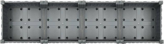 vidaXL Кутия за саксии Пластмаса Сив 40x40x23см.