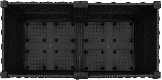 vidaXL Planter Box Plastic Negru 80x40x38cm.