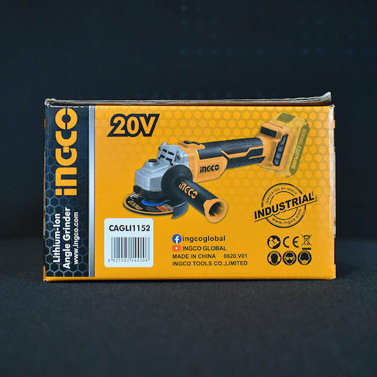 Ingco CAGLI1152 Τροχός 115mm Μπαταρίας Brushless 20V Solo