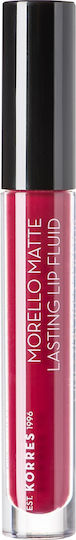 Korres Morello Matte Lasting Lip Fluid Дълготраен Течен Червило Мат 74 Фигура 3.4мл