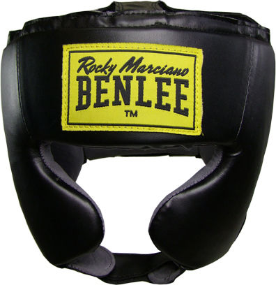 Benlee Mike Kids Open Face Boxing Headgear Synthetic Leather Black