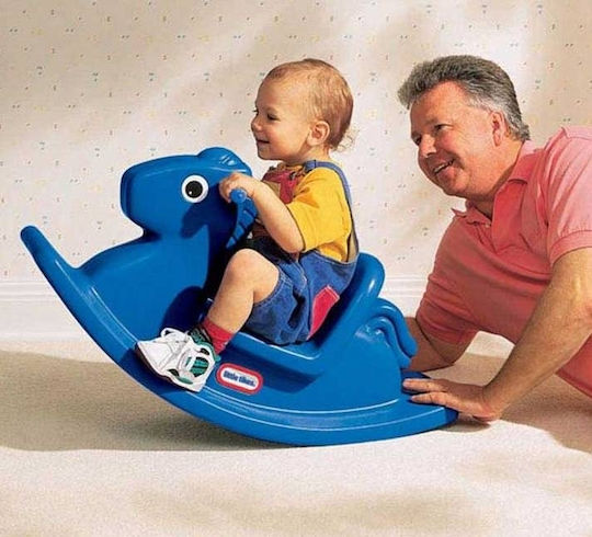 Little Tikes Rocking Plastic Rocking Toy Horse for 12+ months with Max Load Capacity 23kg Blue
