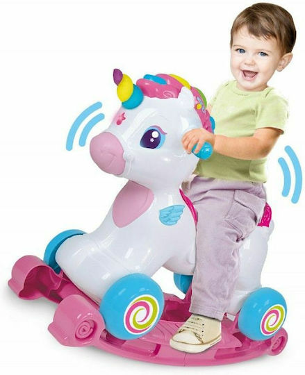 Baby Clementoni Ρίνα Μονοκερίνα Κουνιστό Παιχνίδι Μονόκερος για 12+ μηνών με Ήχους για Βάρος έως 20kg Πολύχρωμο