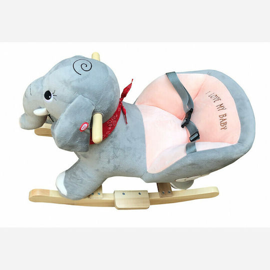 Avra Toys Baby Качулка Играчка Слонче за 8++ месеца със Звуци Сив