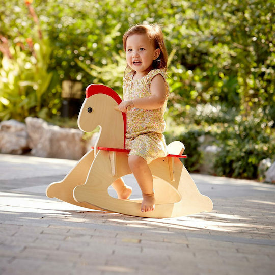 Hape Wooden Rocking Toy Horse for 10+ months Beige