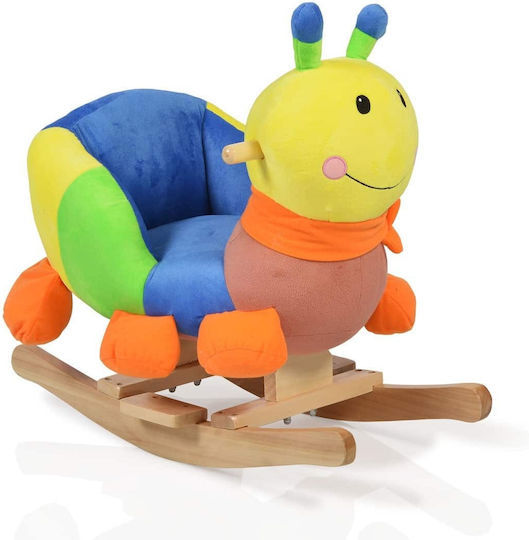 Moni Fabric Rocking Toy Caterpillar for 12+ months with Sounds & Music with Max Load Capacity 30kg Multicolour
