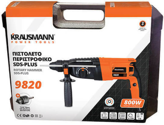Krausmann 9820 Impact Demolition Hammer Electric 800W with Chuck SDS Plus 9820