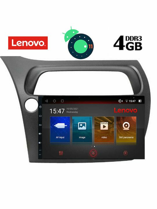 Lenovo Car Audio System for Honda Civic 2006-2012 with Clima (Bluetooth/USB/AUX/WiFi/GPS/Apple-Carplay/CD) with Touch Screen 9" DIQ_SSX_9189