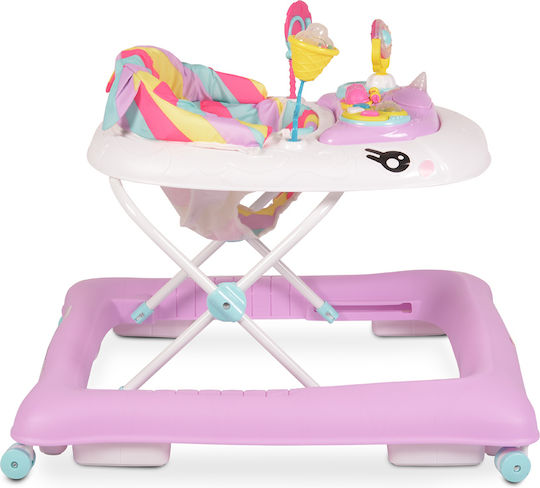 Cangaroo Unicorn Baby Walker with Music Pink