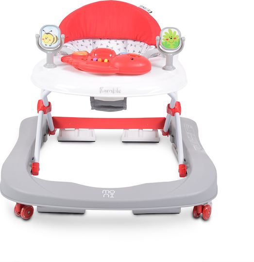 Cangaroo Ramble Baby Walker with Music for 6+ Months Red