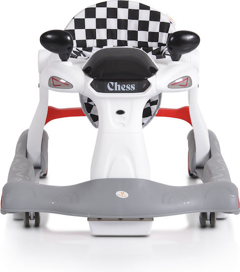 Cangaroo Chess Baby Walker with Music for 6+ Months White