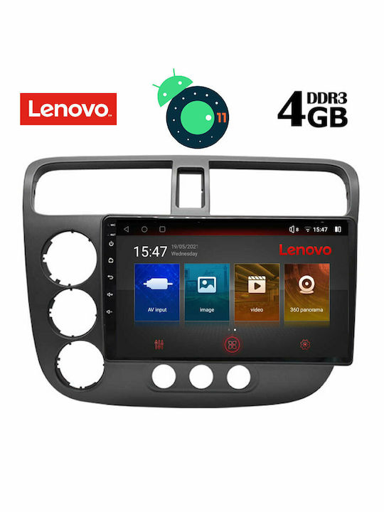 Lenovo SSX 9187_GPS Ηχοσύστημα Αυτοκινήτου για Honda Civic 2001-2006 (Bluetooth/USB/WiFi/GPS) με Οθόνη Αφής 9"