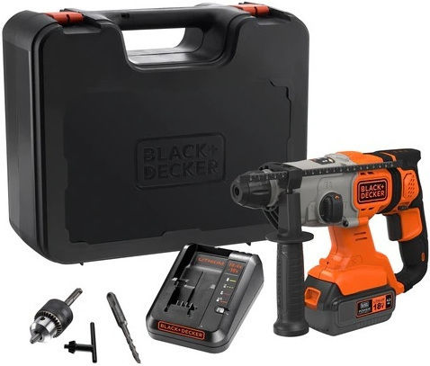 Black & Decker Impact Demolition Hammer Battery 18V 1x4Ah with Chuck SDS Plus BCD900M1K
