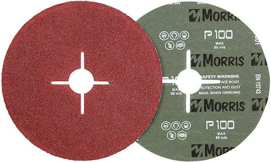 Morris Δίσκος Fibre 125mm Φύλλο Λείανσης Έκκεντρου Τριβείου K16 125x125mm