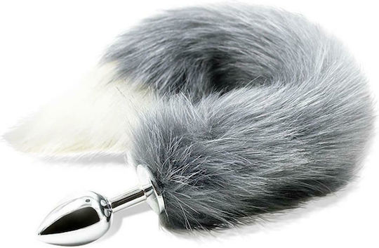 IntoYou Bdsm Line Fox Tail Anal Plug Small White / Grey