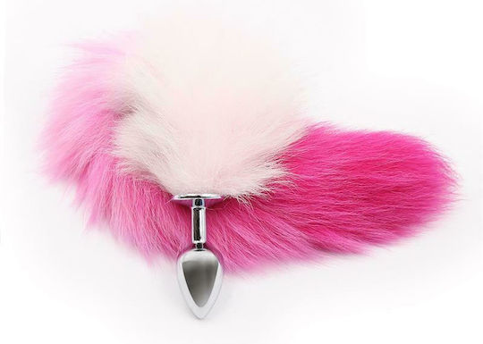 Fetish Addict Анална тапа Small Pink / White 7см