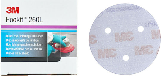 3M Finishing Abrasive Disc Hookit Orbital Sander Sanding Sheet K2000 with 15 Holes 150x150mm