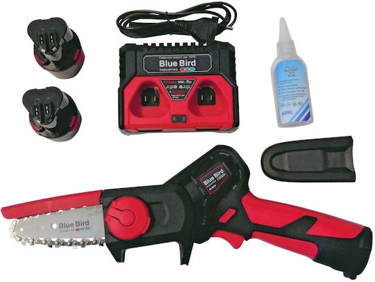Blue Bird Pruner CS 22-04 Pruning Battery Chainsaw 2x2.5Ah Brushless 10.8V 1.018kg with Blade Carving Blade 10.16cm
