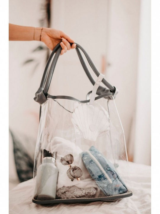 Play and Store Play And Store Plastik Strandtasche Wasserdicht mit Geldbörse Transparent-Blue
