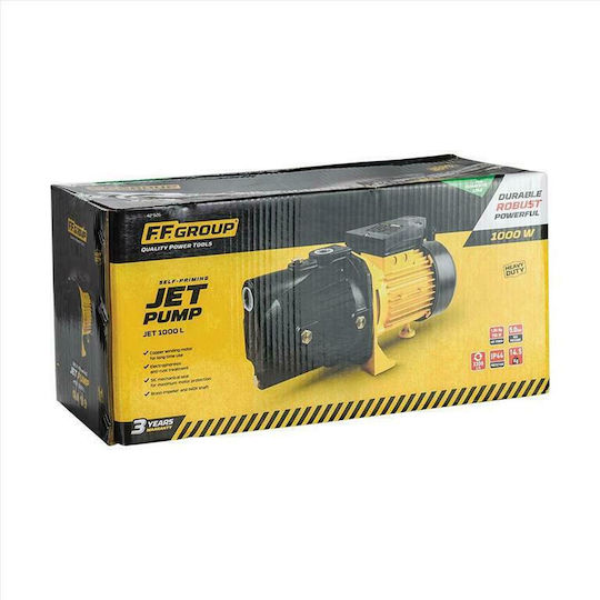 FFG JET 1000L Ηλεκτρική Αντλία Επιφάνειας με Αυτόματη Αναρρόφηση 1hp Μονοφασική