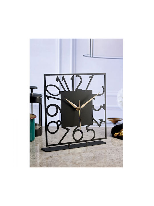 HomeMarkt Tabletop Clock Black HM7469