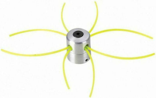 Manual Aluminum Strings Trimmer Head with Retaining Screw 4 Line Outputs Universal