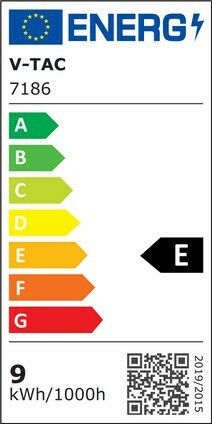 V-TAC VT-2049 LED Bulb 9W 123mm for Socket E27 and Shape A67 Cool White 1100lm