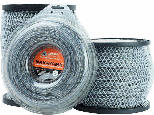 Nakayama Carbon3 Twist Μεσινέζα Τρίγωνη Στριφτή Μήκους 28m και Πάχους 4mm