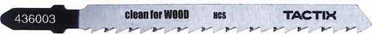 Tactix Jig Saw Blade for Wood 100mm with Thick Tooth 5pcs 436003