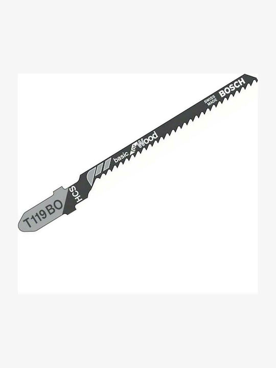 Bosch T119BO Ленти за джиг-резачки Основни за дърво за Дърво 83мм 5бр