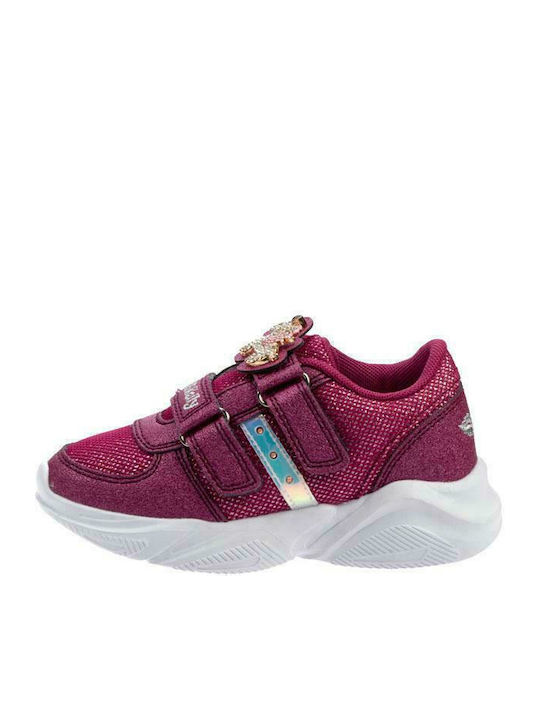 Unicorno Kinder Sneakers mit Klettverschluss & Lichtern Fuchsie