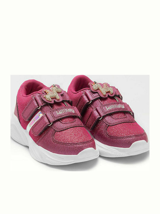 Unicorno Kinder Sneakers mit Klettverschluss & Lichtern Fuchsie