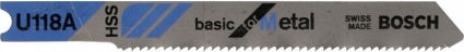 Bosch U118A Λάμες Basic for Metal για Μέταλλο 3τμχ
