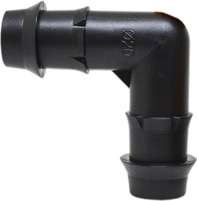 Palaplast 3102/1616 L Type Watering Pipe Connector 16mm Black