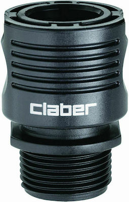 Claber 91494 Quick Connector Water Pipe with Male Thread 19mm