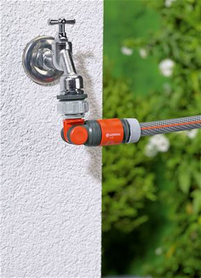 Gardena 02999-20 Faucet Hose Connector for Tap 3/4" - 1" Orange
