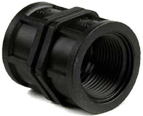 Palaplast 3351/0202 Male Adapter with Female-Female Thread 19mm Black