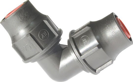 Palaplast 3300/2020 L Type Watering Pipe Connector 6Atm Lock Type 20mm Black