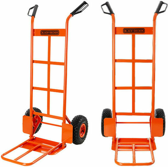 Black & Decker Transport-Wagen Folding for Load Weight up to 120kg in Orange Color