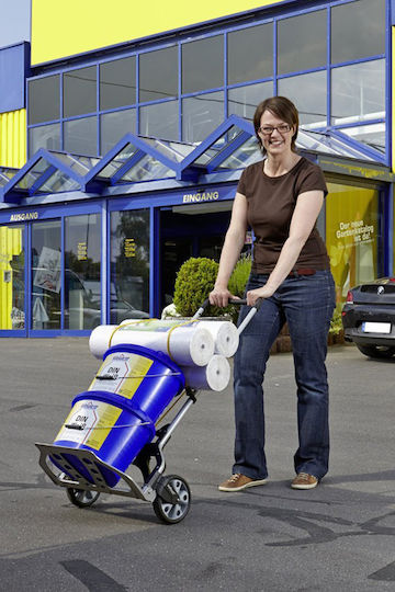 Wolfcraft Transport-Wagen TS850 Folding for Load Weight up to 100kg in Schwarz Color