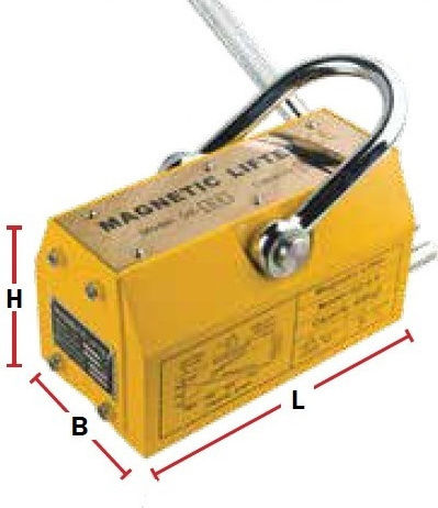 Express Chain Hoist Permanent Magnet Lifting Sheet for Weight Load up to 100kg Yellow