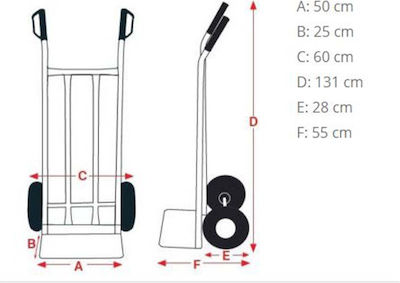 Express Transport Trolley HT2502P for Weight Load up to 250kg Yellow