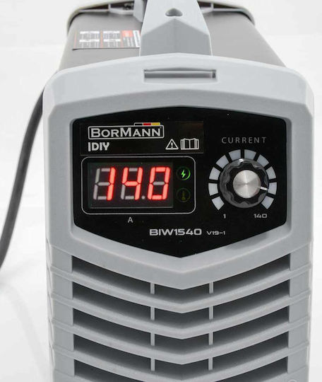 Bormann BIW1540 Ηλεκτροκόλληση Inverter MMA με Μέγιστο Ρεύμα Συγκόλλησης 140A και Κύκλο Εργασίας 60%