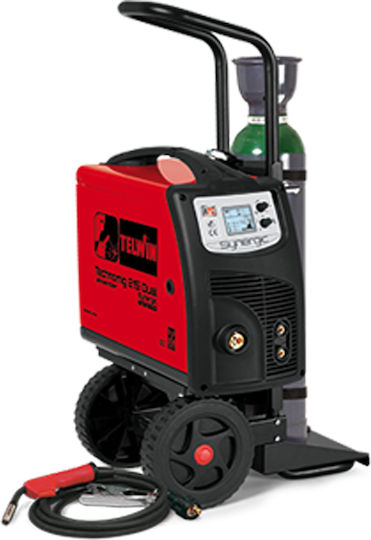 Telwin Technomig 215 Dual Synergic Електрожен Inverter MAG / MIG / TIG / ММА с Максимален Ток на Заваряване 220Спецификация и Работен Цикъл 20%