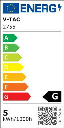 V-TAC Smart Λάμπα VT-5124 LED 4.5W για Ντουί E27 και Σχήμα G45 RGBW 300lm Dimmable