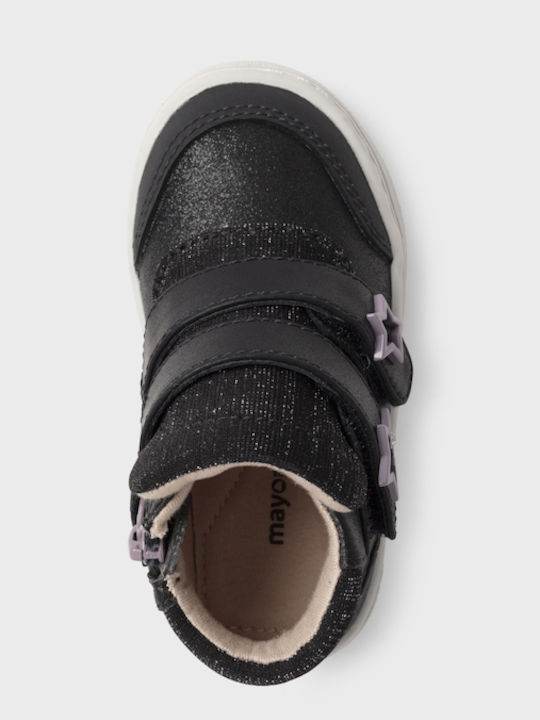 Παιδικά Sneakers High με Σκρατς Μαύρα