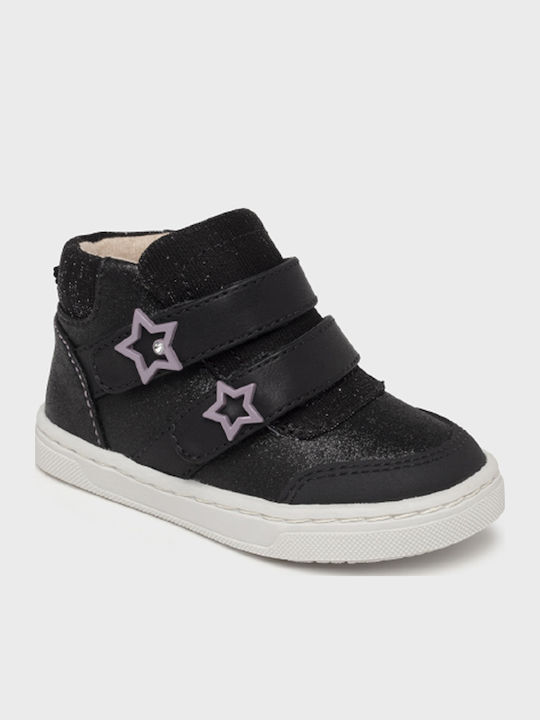 Παιδικά Sneakers High με Σκρατς Μαύρα