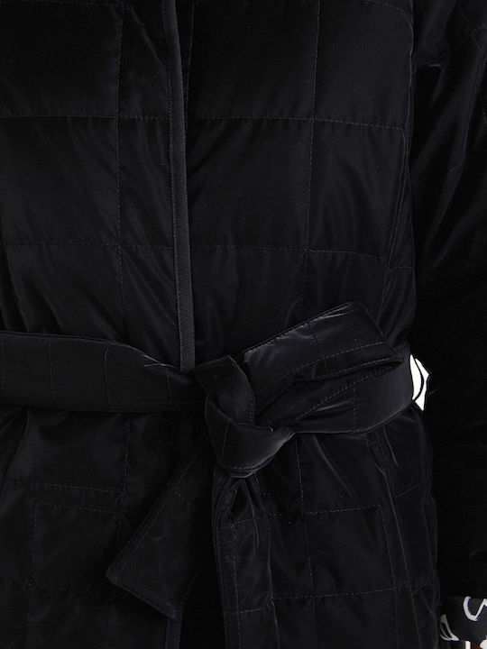 Granollers Women's Long Puffer Jacket for Winter Black