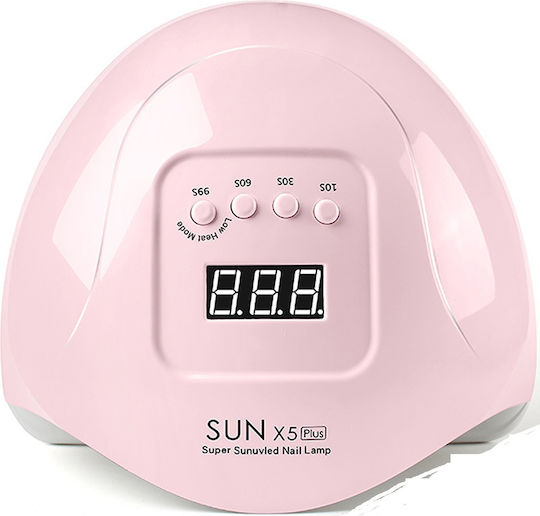 Sun Sun X5 Plus Лампа за изпичане на нокти UV / LED 80W Розов