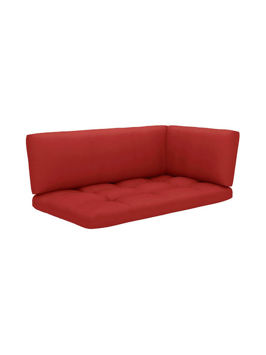 Zweisitziges Sofa Außenbereich aus Paletten mit Kissen 110x65x55cm